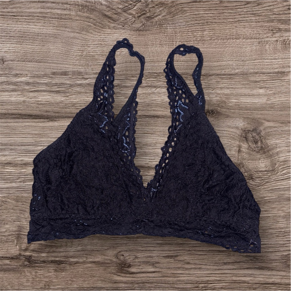 Hush Lace Bralette in Navy Black